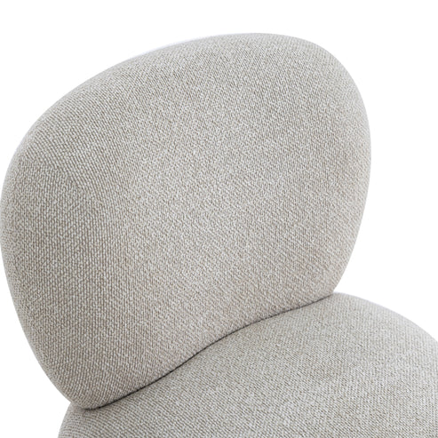 Warm gray plush lounge chair