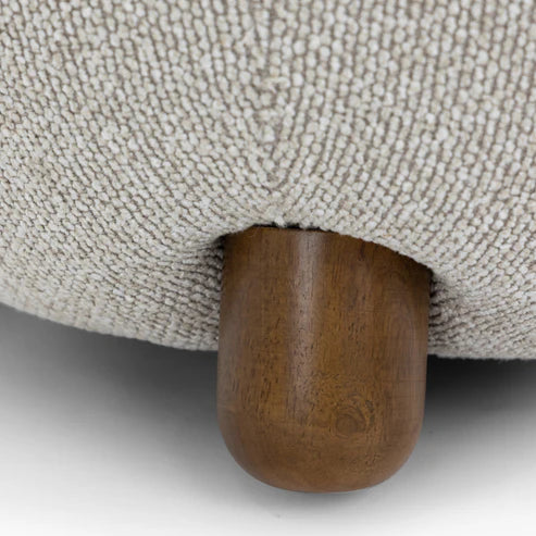 Warm gray plush lounge chair