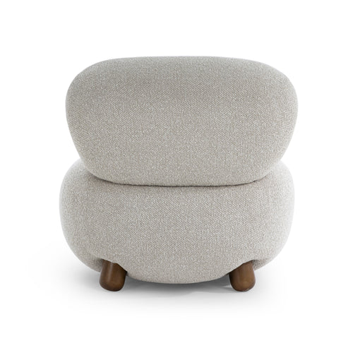Warm gray plush lounge chair