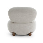 Warm gray plush lounge chair
