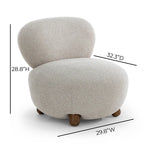 Warm gray plush lounge chair