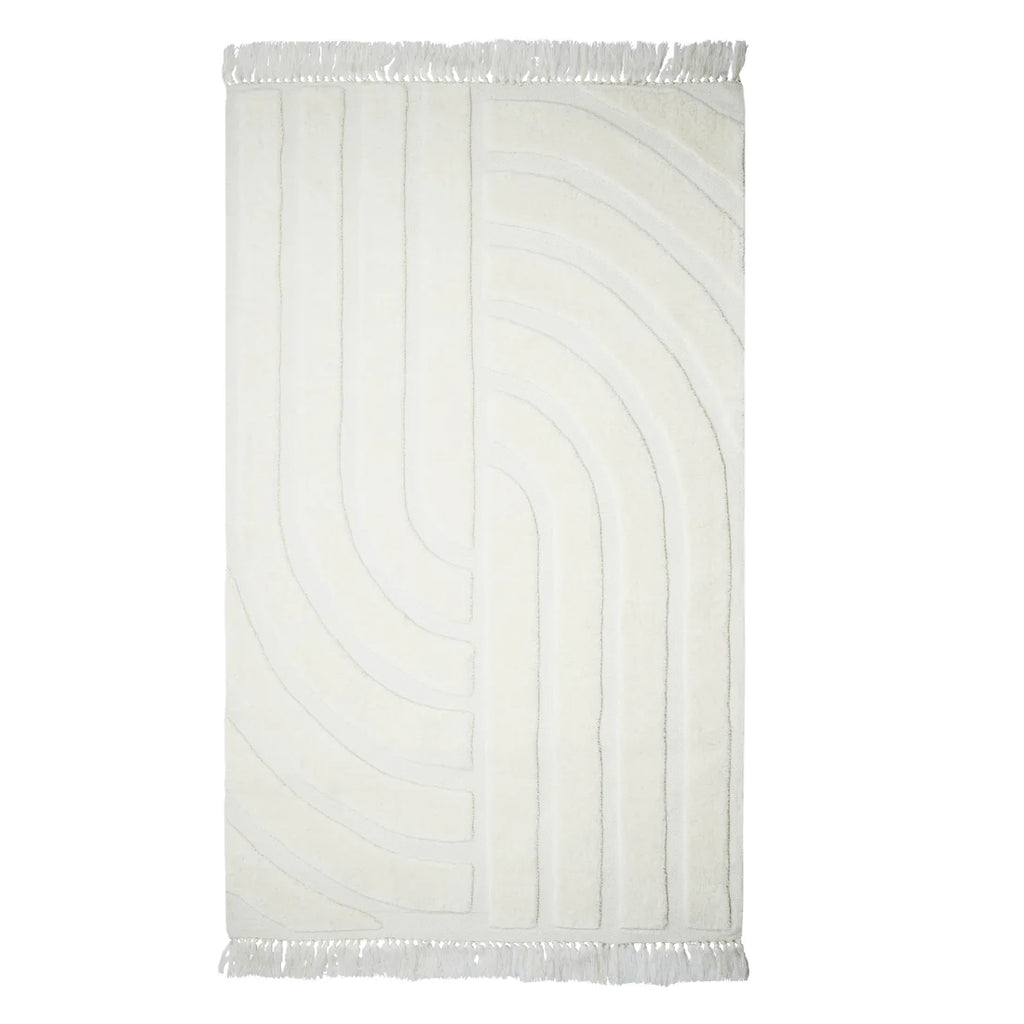 White loop pile carpet