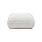 White commercial grade blue chenille footstool