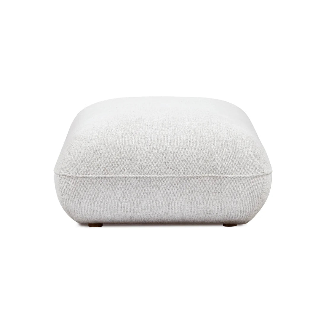 White commercial grade blue chenille footstool