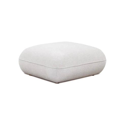 White commercial grade blue chenille footstool