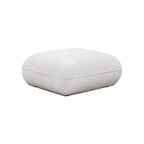 White commercial grade blue chenille footstool