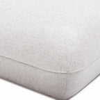 White commercial grade blue chenille footstool