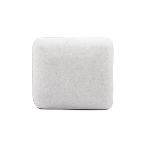 White commercial grade blue chenille footstool