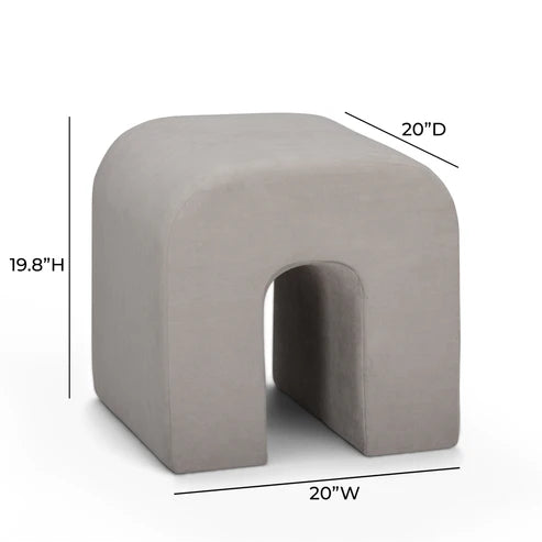 Velvet footstool
