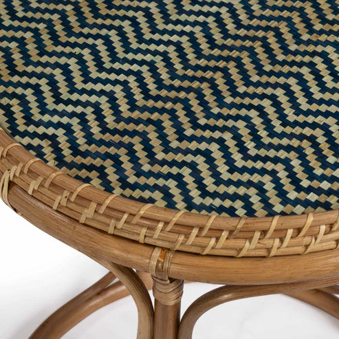 Rattan side table